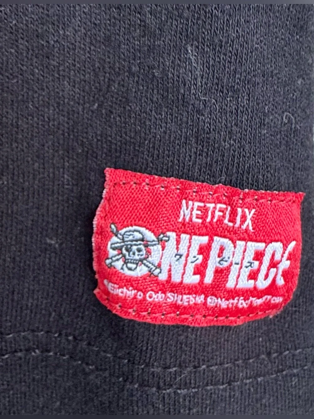Netflix ‘One Piece’ Black Long Sleeve Shirt Straw Hat Crew & Going Merry 11-12Y
